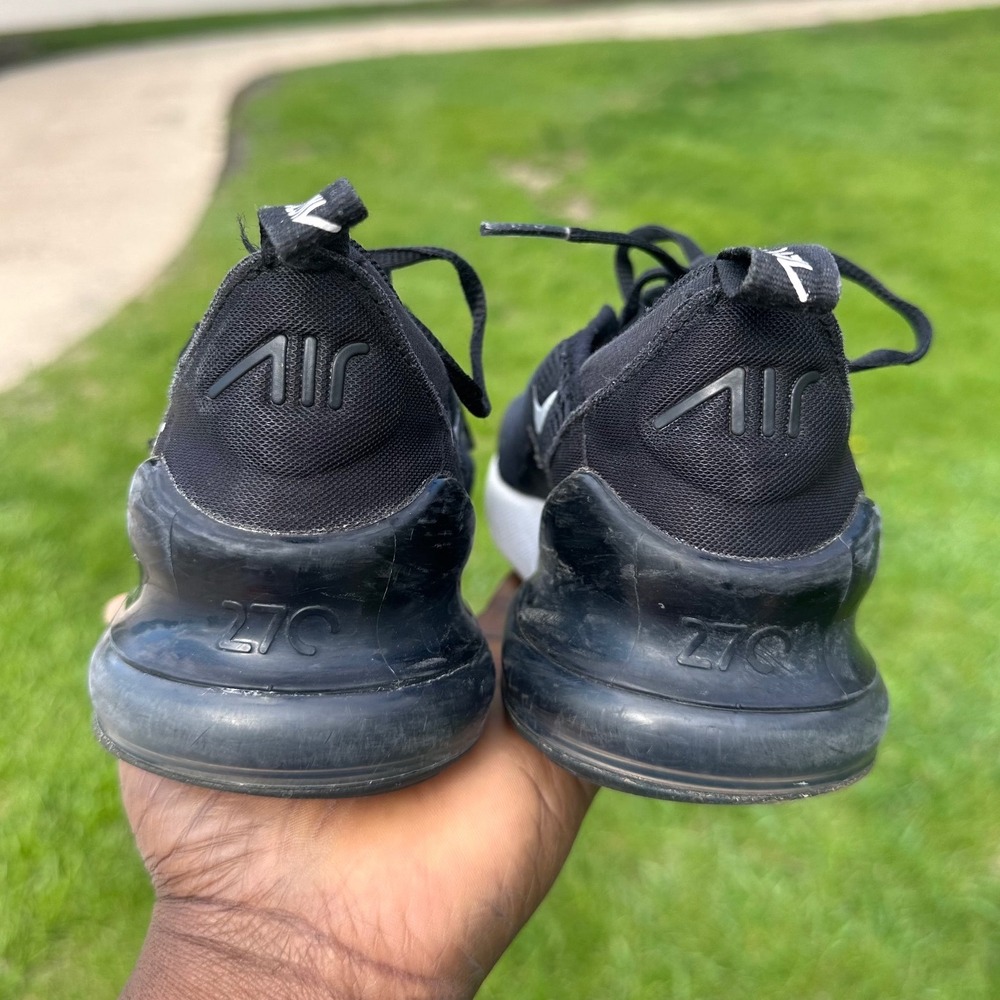 Nike Air Max 270 Little Kids Athletic Shoes Size 2.5Y Black - Picture 6 of 14